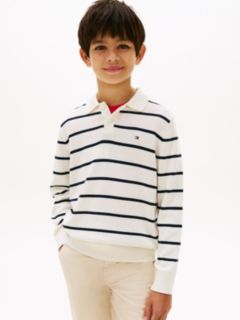 Essential Polo Collar Jumper — White 1