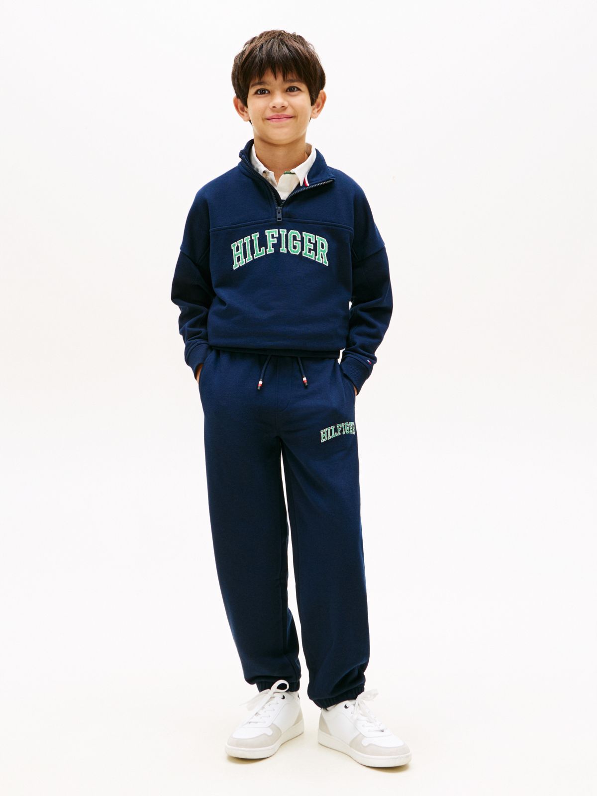 Logo Embroidery Terry Joggers — Blue