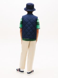 Lightweight Diamond Quilted Gilet — Blue 4