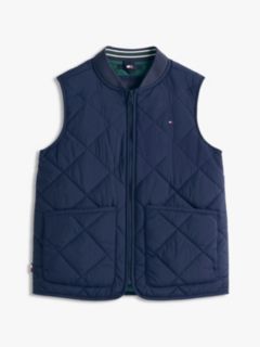 Lightweight Diamond Quilted Gilet — Blue 5