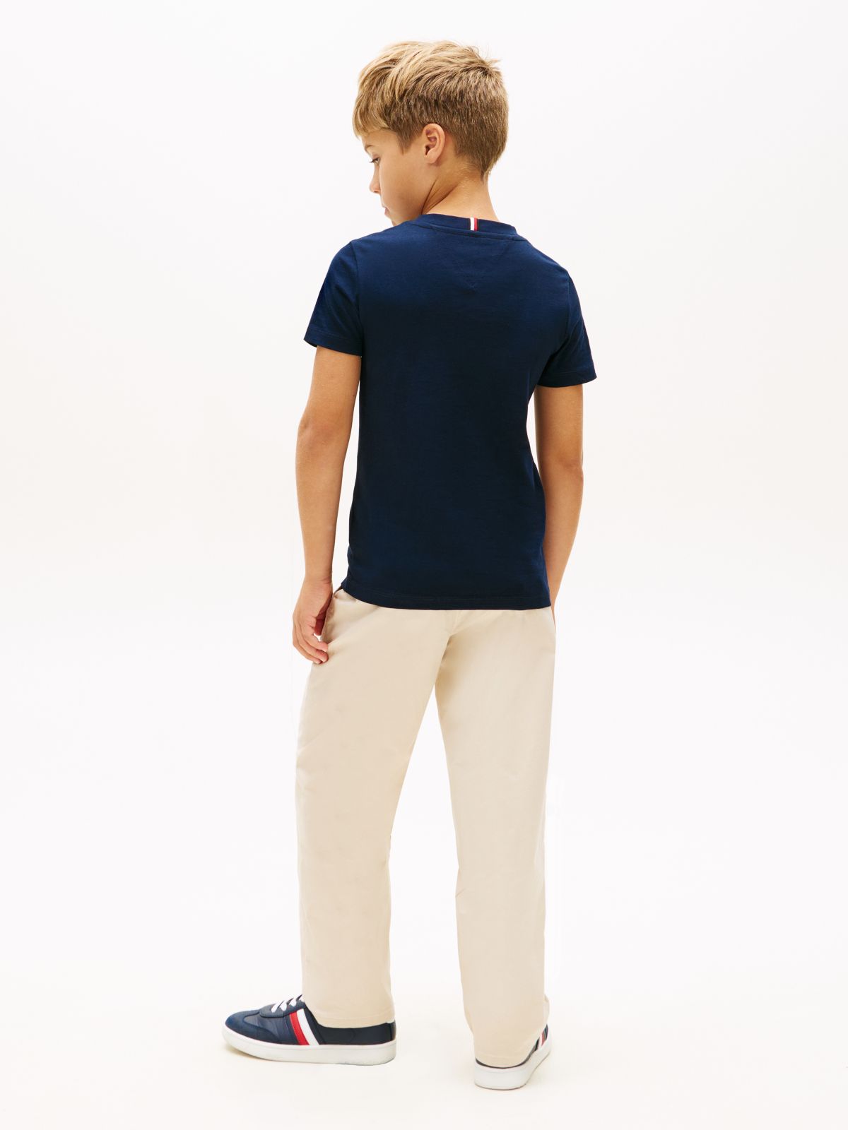 Logo Crew Neck Jersey T-Shirt — Blue