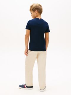 Logo Crew Neck Jersey T-Shirt — Blue 4
