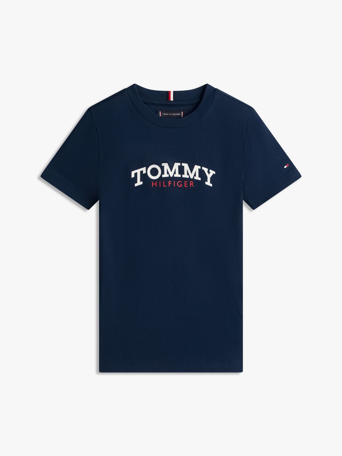 Logo Crew Neck Jersey T-Shirt — Blue