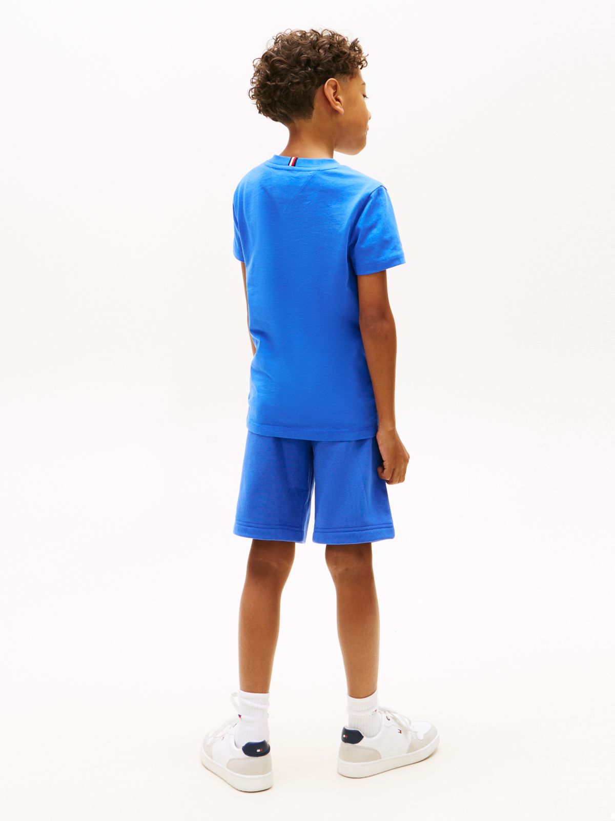Logo Crew Neck Jersey T-Shirt — Blue