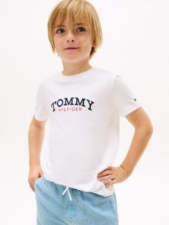Logo Crew Neck Jersey T-Shirt — White 1