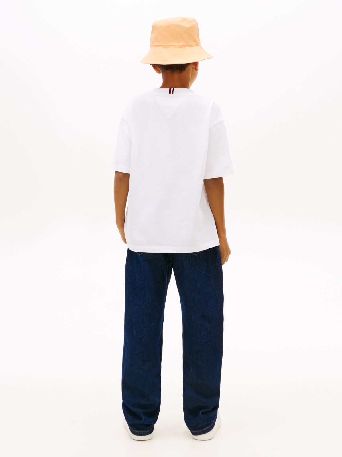 3D Flag Graphic Jersey T-Shirt — White