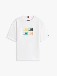 3D Flag Graphic Jersey T-Shirt — White 5