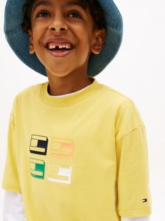 3D Flag Graphic Jersey T-Shirt — Yellow 2