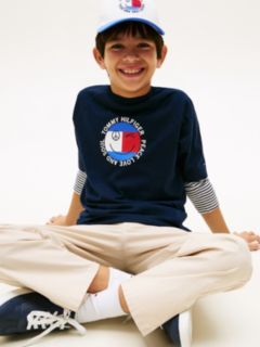 Smiley Flag Logo Jersey T-Shirt — Blue 2