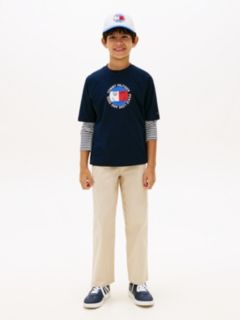 Smiley Flag Logo Jersey T-Shirt — Blue 3