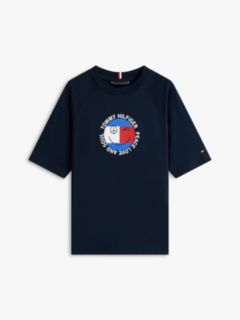 Smiley Flag Logo Jersey T-Shirt — Blue 5