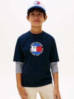 Smiley Flag Logo Jersey T-Shirt — Blue 1
