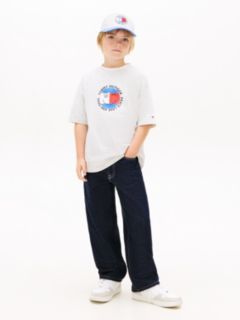 Smiley Flag Logo Jersey T-Shirt — Grey 3