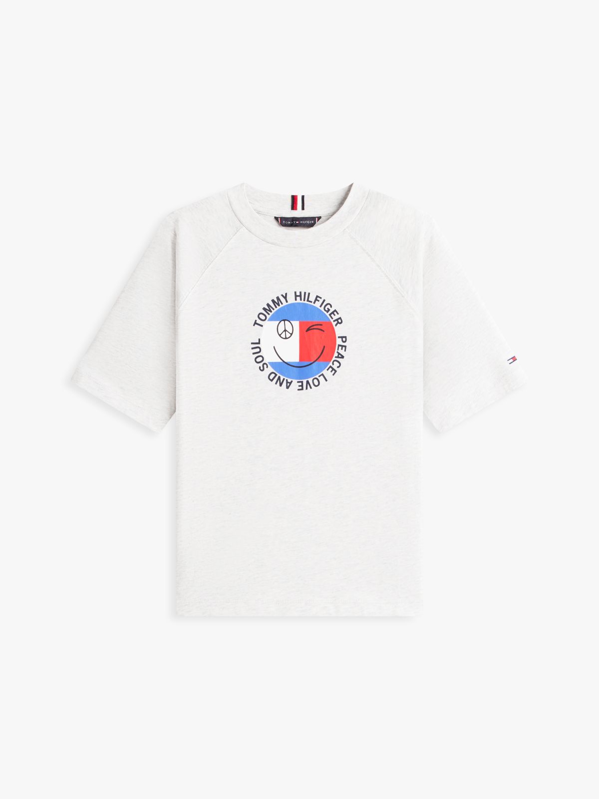 Smiley Flag Logo Jersey T-Shirt — Grey