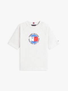 Smiley Flag Logo Jersey T-Shirt — Grey 5