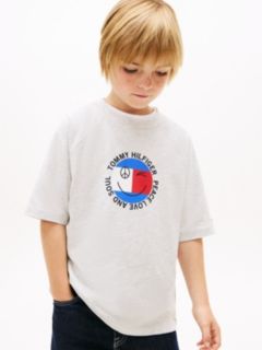 Smiley Flag Logo Jersey T-Shirt — Grey 1