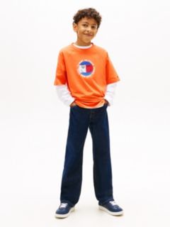 Smiley Flag Logo Jersey T-Shirt — Orange 3