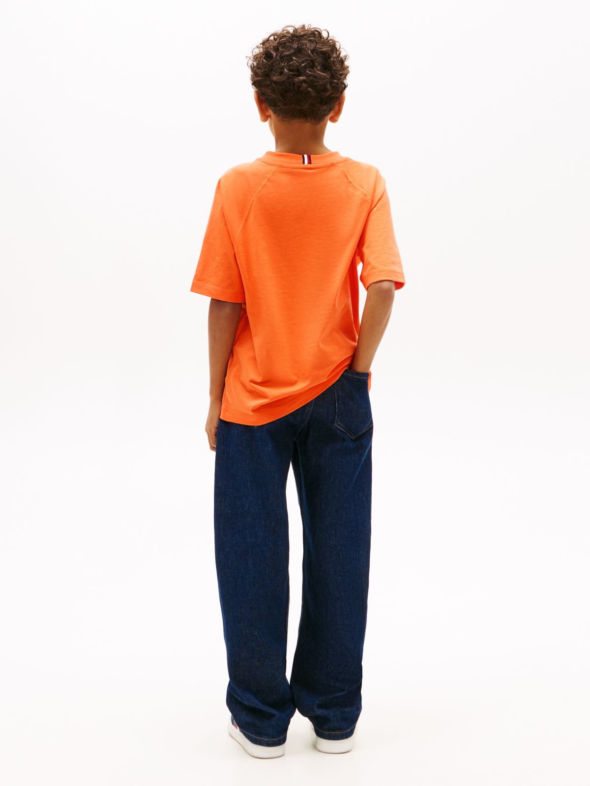 Smiley Flag Logo Jersey T-Shirt — Orange
