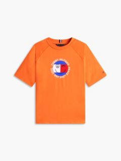 Smiley Flag Logo Jersey T-Shirt — Orange 5