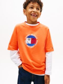 Smiley Flag Logo Jersey T-Shirt — Orange 1