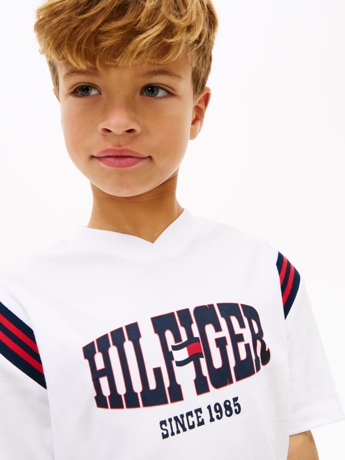 Logo Jersey V-Neck T-Shirt — White