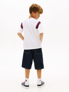 Logo Jersey V-Neck T-Shirt — White 4