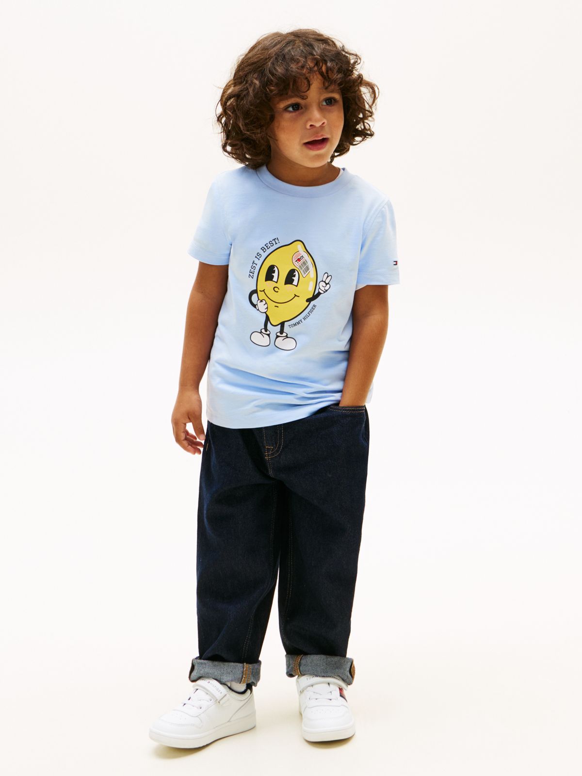 Graphic Print Jersey T-Shirt — Blue