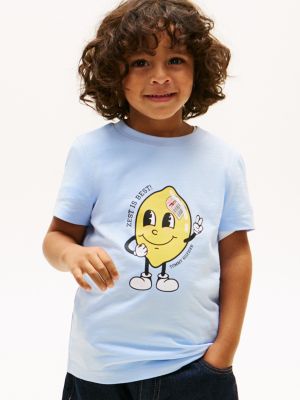 blue graphic print jersey t-shirt for boys tommy hilfiger