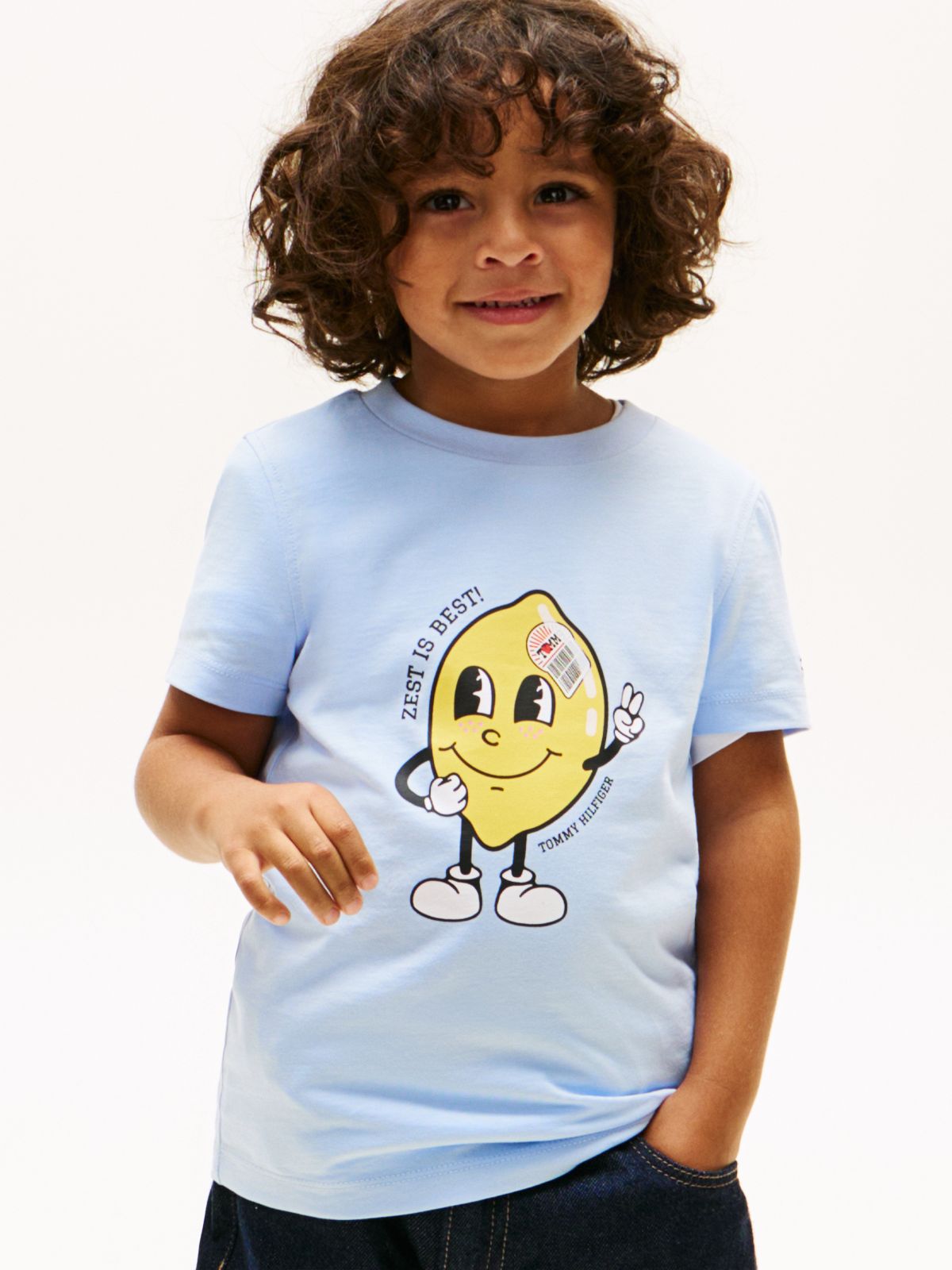 Graphic Print Jersey T-Shirt — Blue