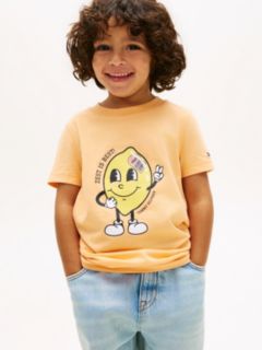 Graphic Print Jersey T-Shirt — Orange 1