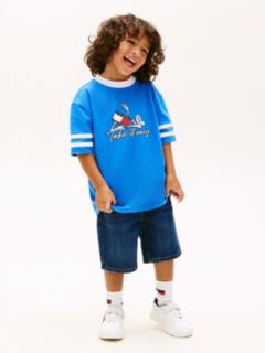 Wavy Flag Graphic Jersey T-Shirt — Blue 3