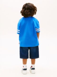 Wavy Flag Graphic Jersey T-Shirt — Blue 4