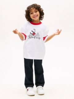 Wavy Flag Graphic Jersey T-Shirt — White 3