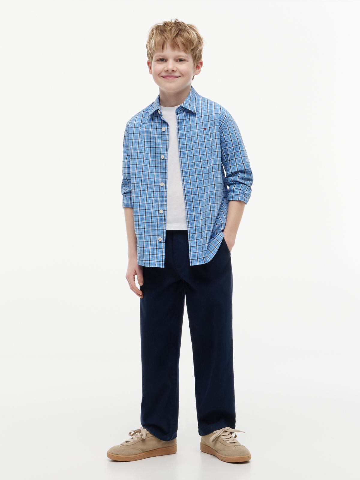 Essential Loose Twill Trousers — Blue