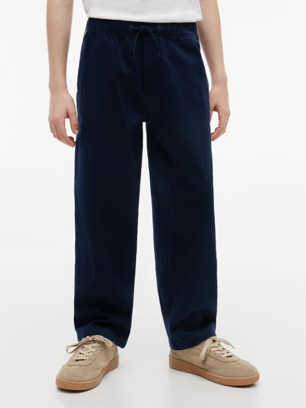 Essential Loose Twill Trousers — Blue