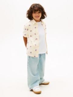 Print Ithaca Stripe Short Sleeve Oxford Shirt — Yellow 3