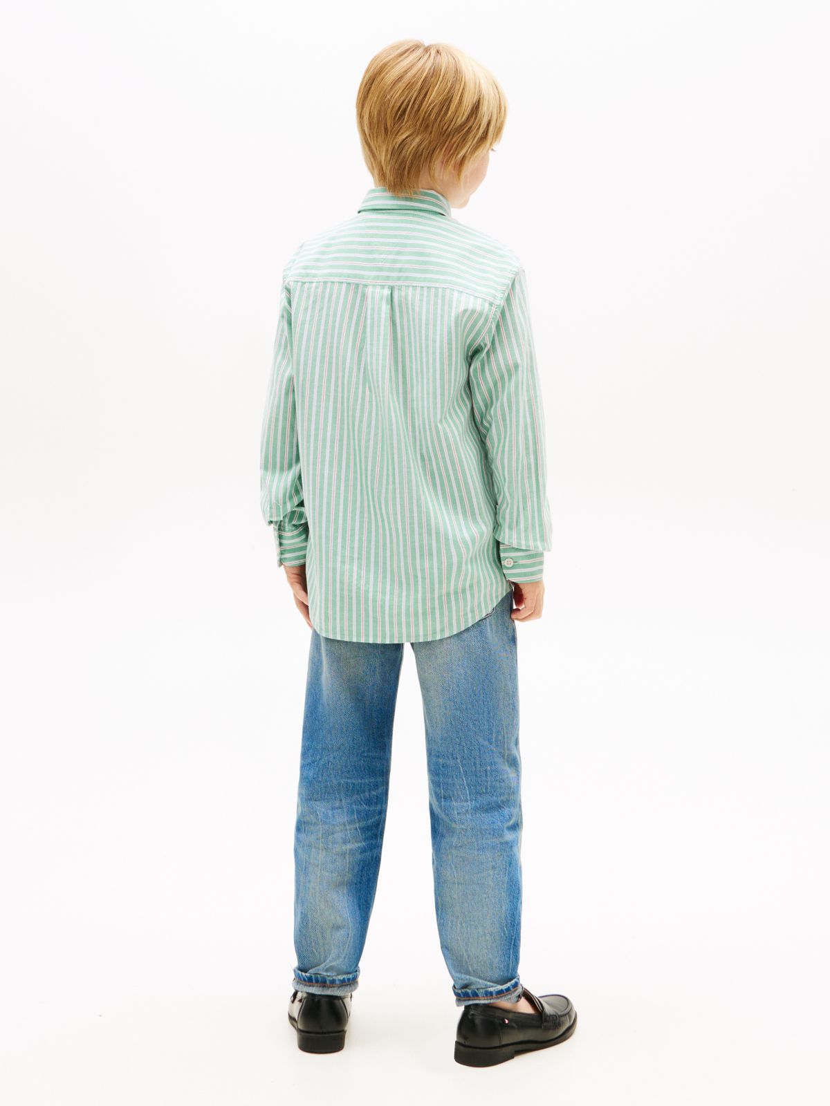 Essential Multicolour Ithaca Stripe Oxford Shirt — Green