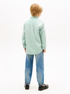 Essential Multicolour Ithaca Stripe Oxford Shirt — Green 4
