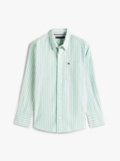 Essential Multicolour Ithaca Stripe Oxford Shirt — Green 5