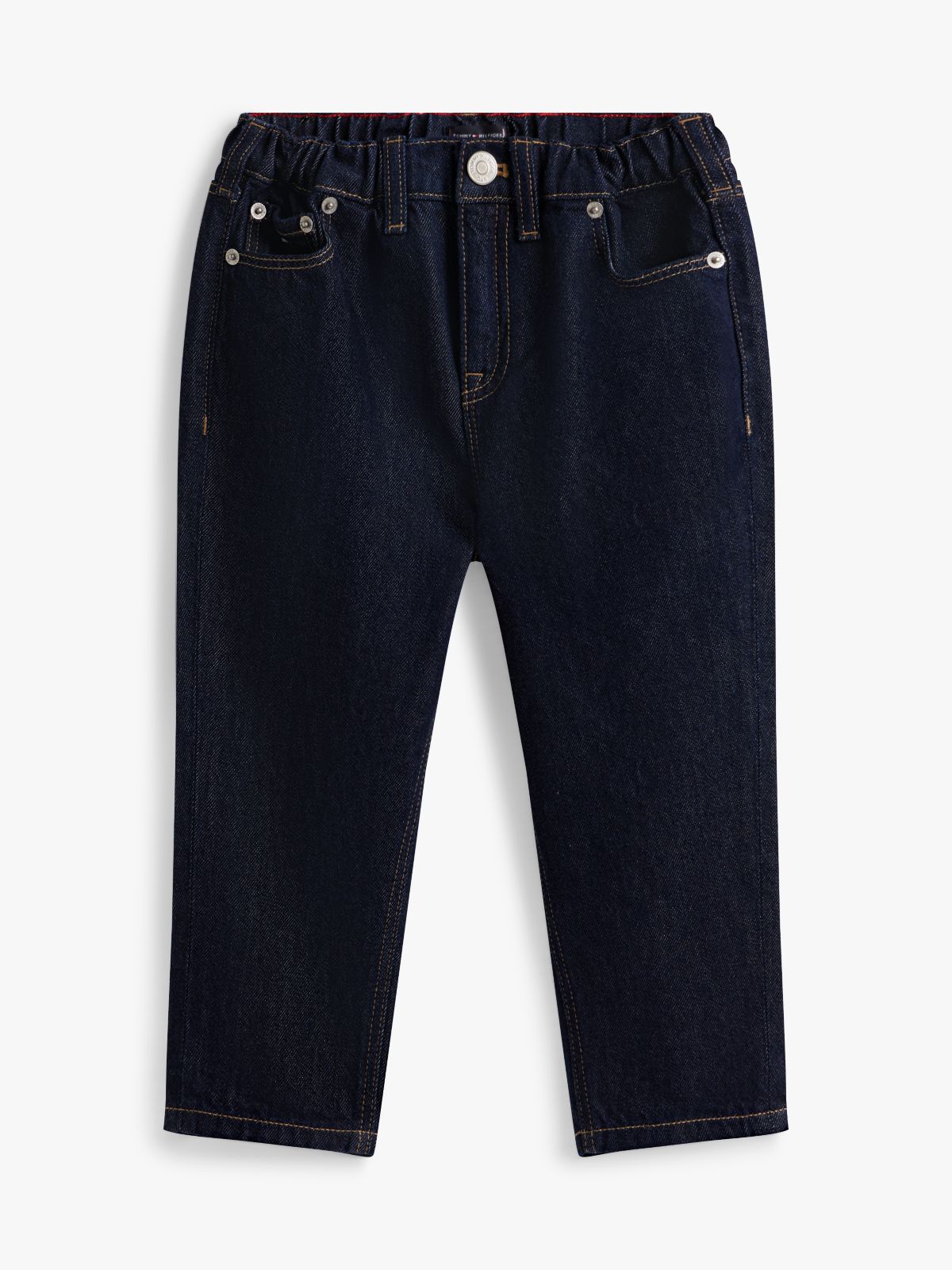 Elasticated Straight Leg Jeans — Blue