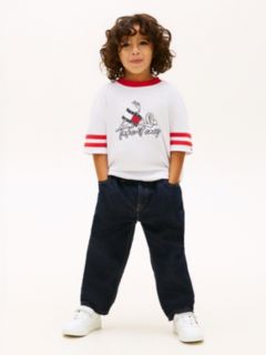 Elasticated Straight Leg Jeans — Blue 1