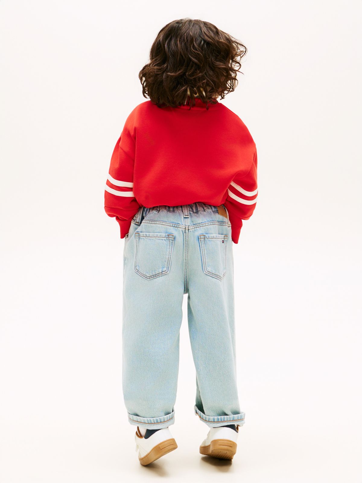 Faded Wide Leg Jeans — Blue