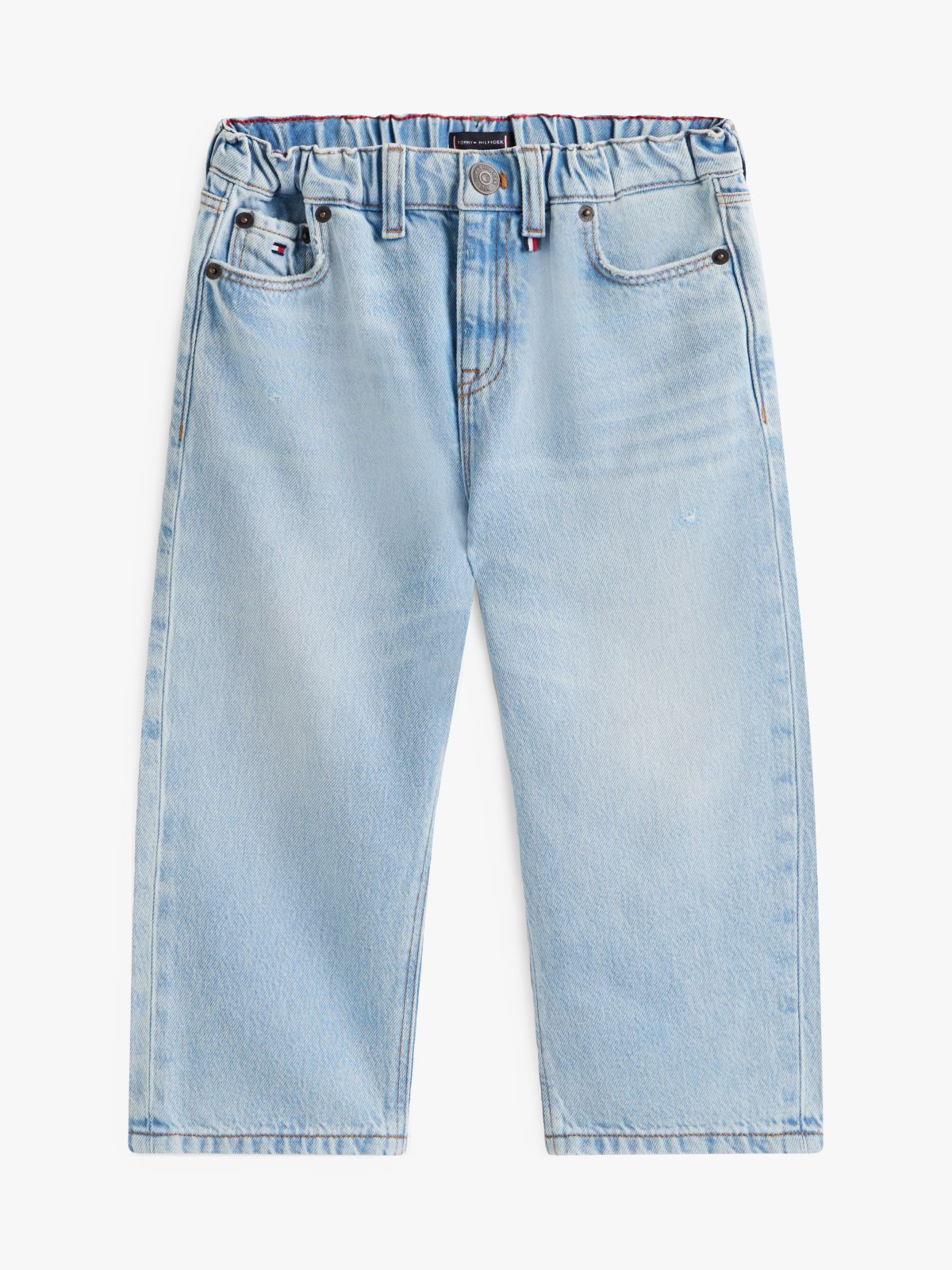Faded Wide Leg Jeans — Blue