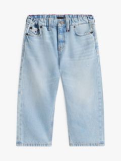 Faded Wide Leg Jeans — Blue 5