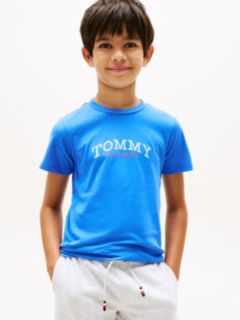 Brushed Fleece T-Shirt And Sweat Shorts Set — Blue 2