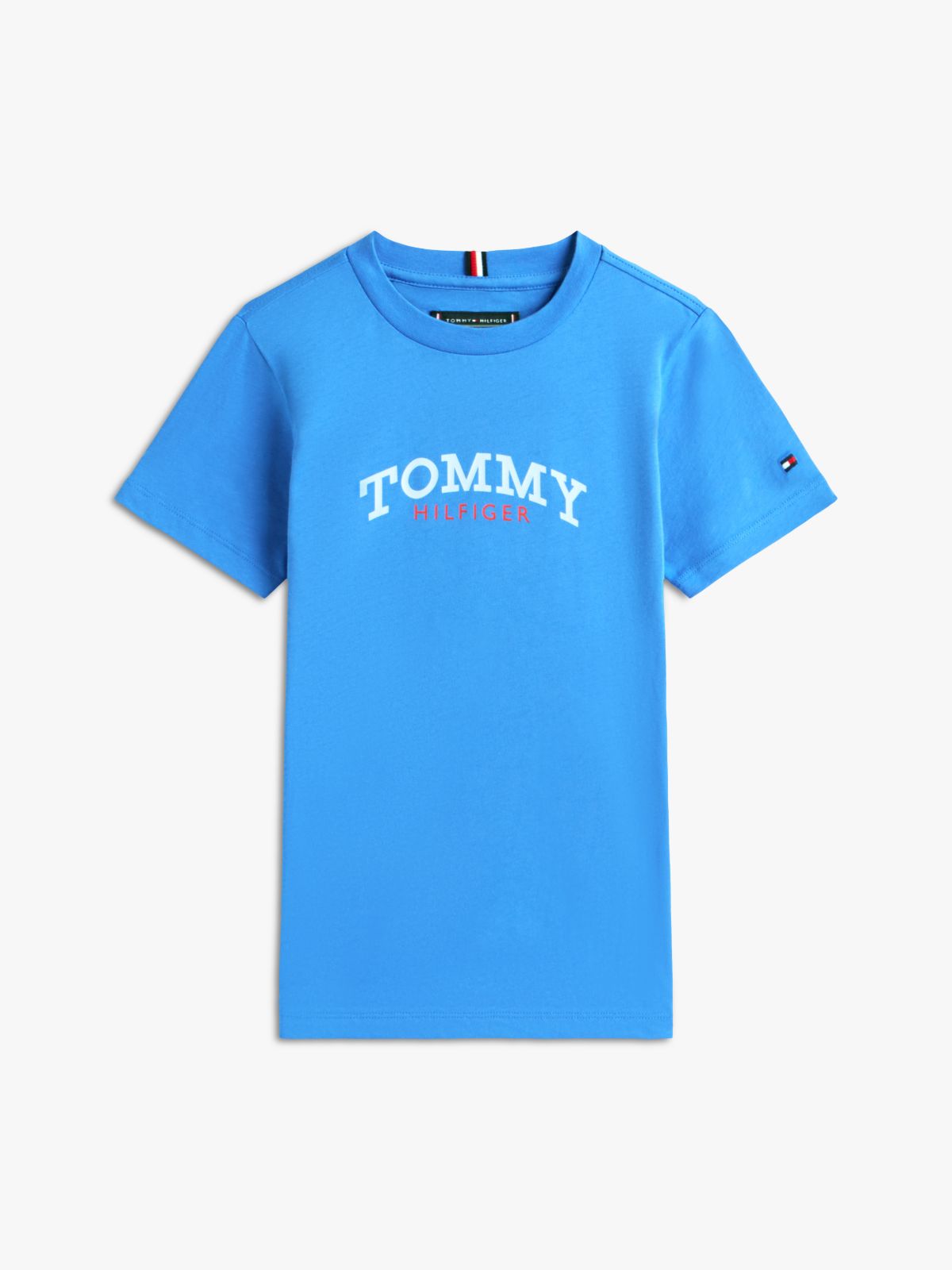 Brushed Fleece T-Shirt And Sweat Shorts Set — Blue