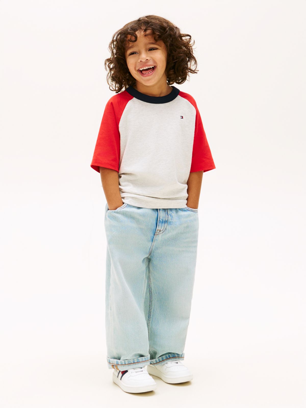 Colour-Blocked Jersey Crew Neck T-Shirt — Grey