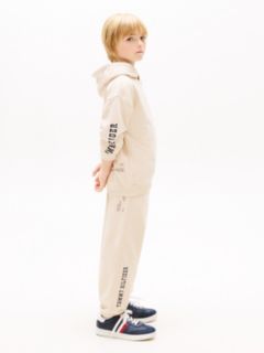 Wavy Flag Logo Terry Joggers — Beige 3