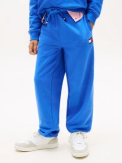 Wavy Flag Logo Terry Joggers — Blue 2
