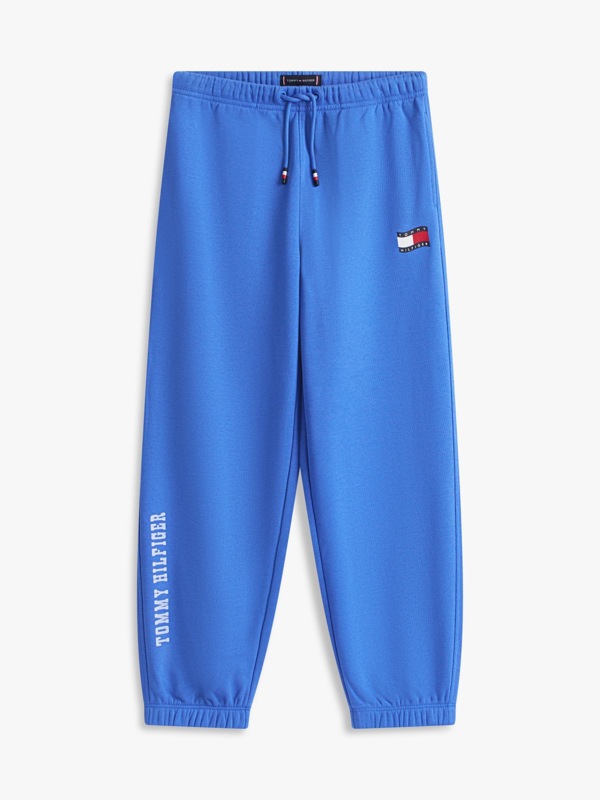 Wavy Flag Logo Terry Joggers — Blue